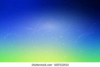 Light Blue, Green vector layout with circle shapes. Blurred bubbles on abstract background with colorful gradient. Pattern can be used as texture of water, rain drops.