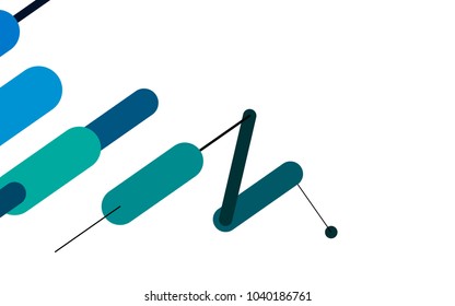 Light Blue, Green vector layout with flat lines. Modern geometrical abstract illustration with staves. The pattern can be used as ads, poster, banner for medicine.