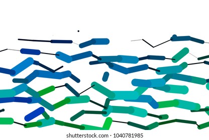 Light Blue, Green vector layout with flat lines. Decorative shining illustration with lines on abstract template. The pattern can be used as ads, poster, banner for medicine.