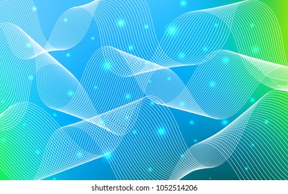 Light Blue, Green vector layout with festival confetti. Glitter abstract illustration with colorful confetti, ribbons. The pattern can be used for birthday gifts, congratulations.