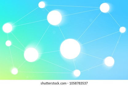 Light Blue, Green vector layout with circles, lines. Illustration with set of colorful abstract circles and lines. Pattern can be used for ads, leaflets.