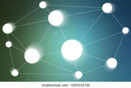 Light Blue, Green vector layout with circles, lines. Illustration with set of colorful abstract circles and lines. Completely new template for your brand book.