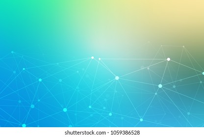 Light Blue, Green vector layout with circles, lines. Colorful illustration with circles and lines in futuristic style. Completely new template for your brand book.
