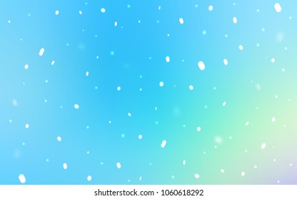 Light Blue, Green vector layout with bright snowflakes. Modern geometrical abstract illustration with crystals of ice. New year design for your ad, poster, banner.