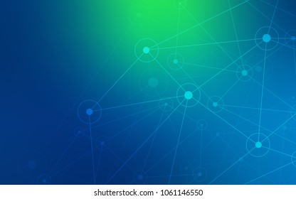 Light Blue, Green vector layout with circles, lines. Colorful illustration with circles and lines in futuristic style. Beautiful design for your business advert.