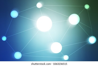 Light Blue, Green vector layout with circles, lines. Illustration with set of colorful abstract circles and lines. Pattern can be used for ads, leaflets.