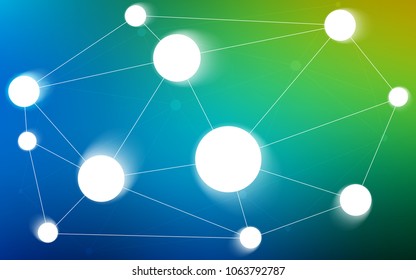 Light Blue, Green vector layout with circles, lines. Decorative design in abstract style with triangle structure. New design for ad, poster, banner of your website.