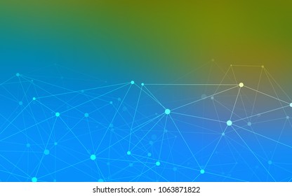 Light Blue, Green vector layout with circles, lines. Modern abstract colorful illustration with spheres and lines. Completely new template for your brand book.