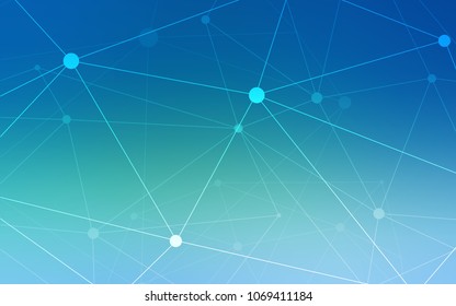Light Blue, Green vector layout with circles, lines. Modern abstract colorful illustration with spheres and lines. Completely new template for your brand book.