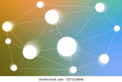 Light Blue, Green vector layout with circles, lines. Abstract illustration with colorful discs and triangles. New design for ad, poster, banner of your website.