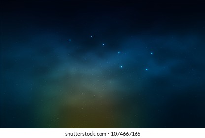Light Blue, Green vector layout with cosmic stars. Shining colored illustration with bright astronomical stars. Pattern for astronomy websites.