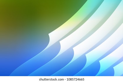 Light Blue, Green vector layout with flat lines. Lines on blurred abstract background with gradient. The pattern for ad, booklets, leaflets.