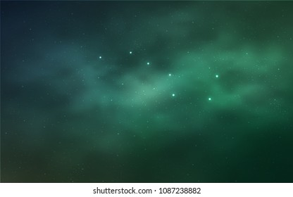 Light Blue, Green vector layout with cosmic stars. Modern abstract illustration with Big Dipper stars. Pattern for astrology websites.