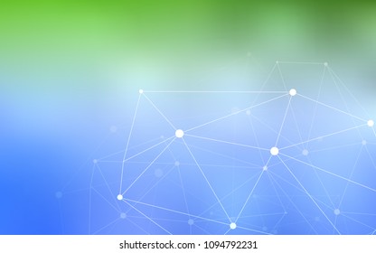 Light Blue, Green vector layout with circles, lines. Modern abstract colorful illustration with spheres and lines. Pattern can be used as texture of wallpapers.