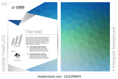 Light Blue, Green vector  layout for Leaflets. Beautiful colored sample in A4 size. Beautiful design for cover of notepads.