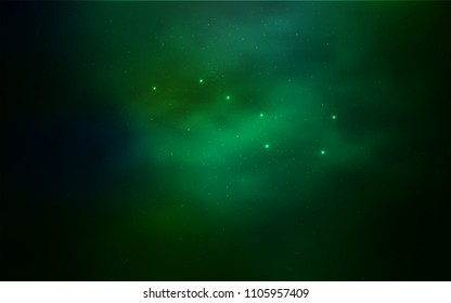 Light Blue, Green vector layout with cosmic stars. Modern abstract illustration with Big Dipper stars. Best design for your ad, poster, banner.