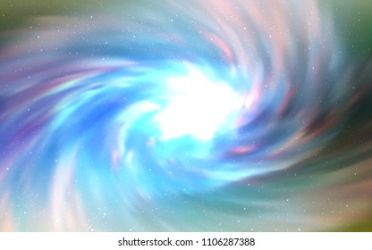 Light Blue, Green vector layout with cosmic stars. Blurred decorative design in simple style with galaxy stars. Pattern for astrology websites.