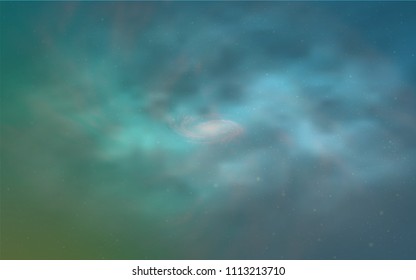 Light Blue, Green vector layout with cosmic stars. Modern abstract illustration with Big Dipper stars. Template for cosmic backgrounds.