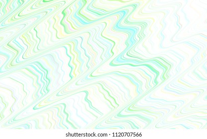 Light Blue, Green vector layout with flat lines. Lines on blurred abstract background with gradient. Best design for your ad, poster, banner.