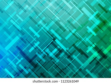 Light Blue, Green vector layout with flat lines. Decorative shining illustration with lines on abstract template. Best design for your ad, poster, banner.