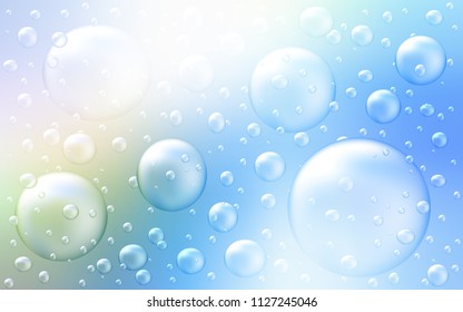 Light Blue, Green vector layout with circle shapes. Blurred bubbles on abstract background with colorful gradient. The pattern can be used for ads, leaflets of liquid.