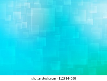 Light Blue, Green vector layout with lines, rectangles. Decorative design in abstract style with rectangles. The template can be used as a background.