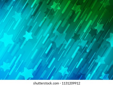 Light Blue, Green vector layout with flat lines. Modern geometrical abstract illustration with staves. Best design for your ad, poster, banner.