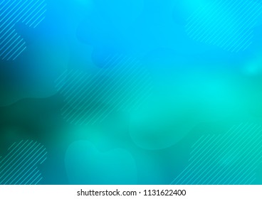 Light Blue, Green vector layout with flat lines. Lines on blurred abstract background with gradient. The pattern can be used for busines ad, booklets, leaflets