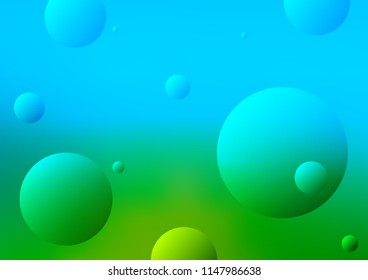 Light Blue, Green vector layout with circle shapes. Abstract illustration with colored bubbles in nature style. Completely new template for your brand book.