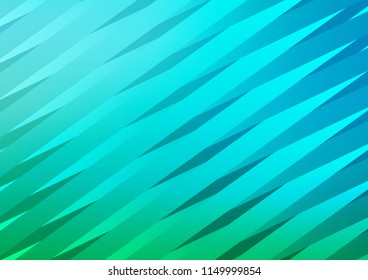Light Blue, Green vector layout with flat lines. Decorative shining illustration with lines on abstract template. The pattern can be used as ads, poster, banner for commercial.