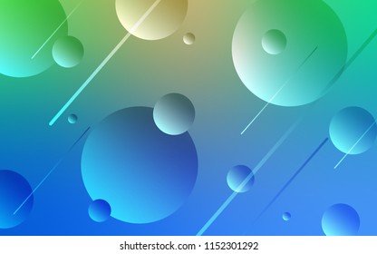 Light Blue, Green vector layout with circle shapes. Blurred bubbles on abstract background with colorful gradient. Pattern can be used for beautiful websites.