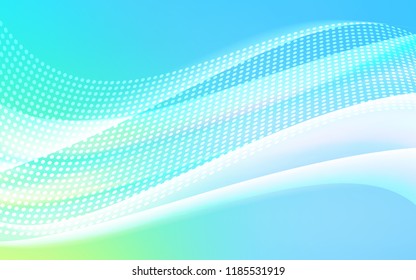 Light Blue, Green vector layout with circles, lines. Colorful illustration with circles and lines in futuristic style. Pattern for design of fabric, wallpapers.