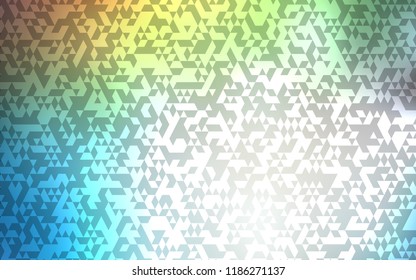 Light Blue, Green vector layout with lines, triangles. Modern abstract illustration with colorful triangles. Pattern for commercials.