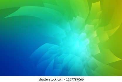 Light Blue, Green vector layout with hexagonal shapes. Glitter abstract illustration in hexagonal style. Pattern can be used for landing pages.