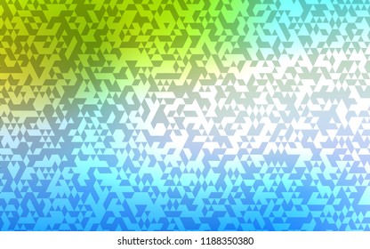 Light Blue, Green vector layout with lines, triangles. Modern abstract illustration with colorful triangles. Pattern for commercials.