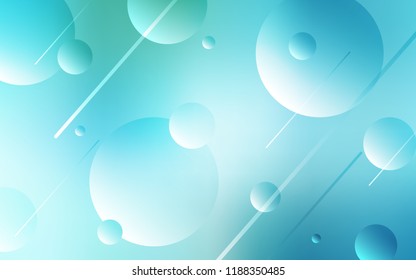 Light Blue, Green vector layout with circle shapes. Glitter abstract illustration with blurred drops of rain. Completely new template for your brand book.
