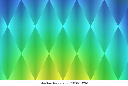 Light Blue, Green vector layout with lines, rectangles. Rectangles on abstract background with colorful gradient. Pattern for commercials.