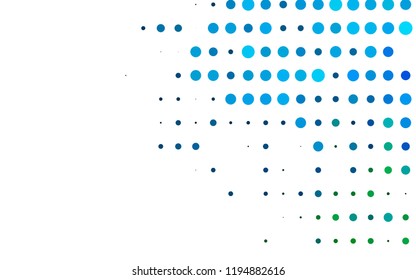 Light Blue, Green vector layout with circle shapes. Modern abstract illustration with colorful water drops. Pattern for ads, leaflets.
