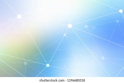 Light Blue, Green vector layout with circles, lines. Decorative design in abstract style with triangle structure. Pattern can be used for ads, leaflets.