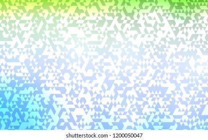 Light Blue, Green vector layout with lines, triangles. Modern abstract illustration with colorful triangles. Pattern for busines ad, booklets, leaflets