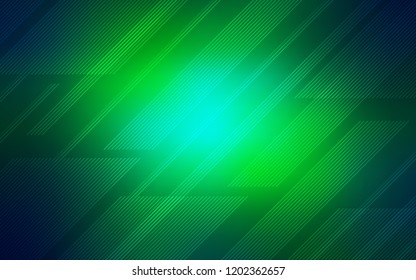 Light Blue, Green vector layout with flat lines. Lines on blurred abstract background with gradient. Pattern for ads, posters, banners.