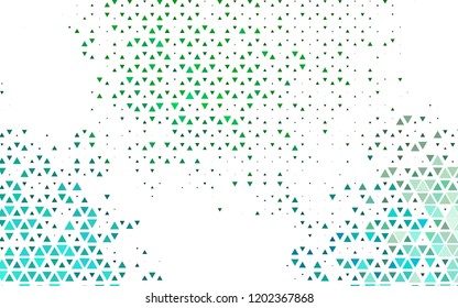 Light Blue, Green vector layout with lines, triangles. Illustration with set of colorful triangles. Best design for your ad, poster, banner.