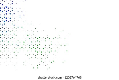Light Blue, Green vector layout with lines, triangles. Abstract gradient illustration with triangles. Pattern for commercials.