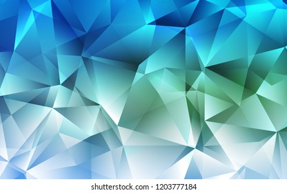 Light Blue, Green vector layout with lines, triangles. Decorative design in abstract style with triangles. Smart design for your business advert.
