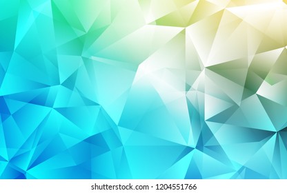 Light Blue, Green vector layout with lines, triangles. Glitter abstract illustration with triangular shapes. Pattern can be used for websites.