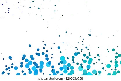 Light Blue, Green vector layout with circle spots. Modern abstract illustration with colorful water drops. Template for your brand book.