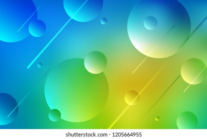 Light Blue, Green vector layout with circle shapes. Blurred bubbles on abstract background with colorful gradient. Pattern can be used for futuristic ad, booklets.