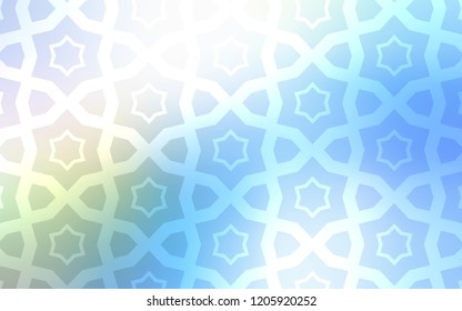 Light Blue, Green vector layout with bright stars. Blurred decorative design in simple style with stars. Pattern for new year ad, booklets.