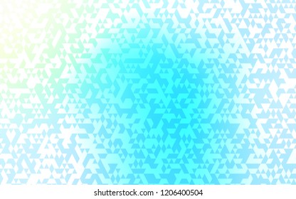 Light Blue, Green vector layout with lines, triangles. Glitter abstract illustration with triangular shapes. Pattern can be used for websites.