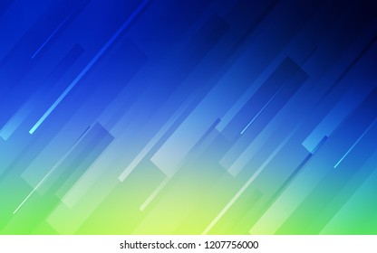 Light Blue, Green vector layout with flat lines. Decorative shining illustration with lines on abstract template. Pattern for ads, posters, banners.
